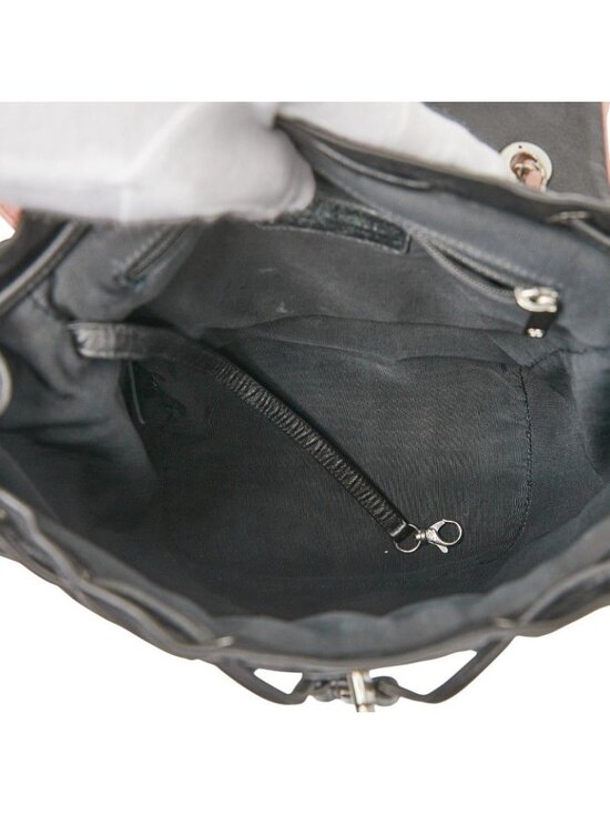 Chanel Quilted Chain Backpack Black Multicolor Lambskin main image 6